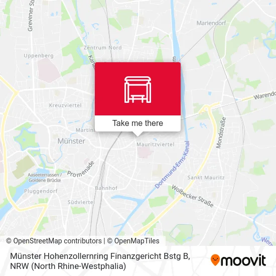 Карта Münster Hohenzollernring Finanzgericht Bstg B