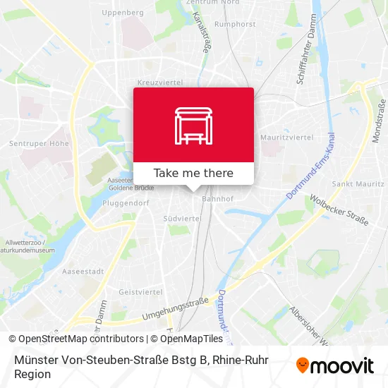 Карта Münster Von-Steuben-Straße Bstg B