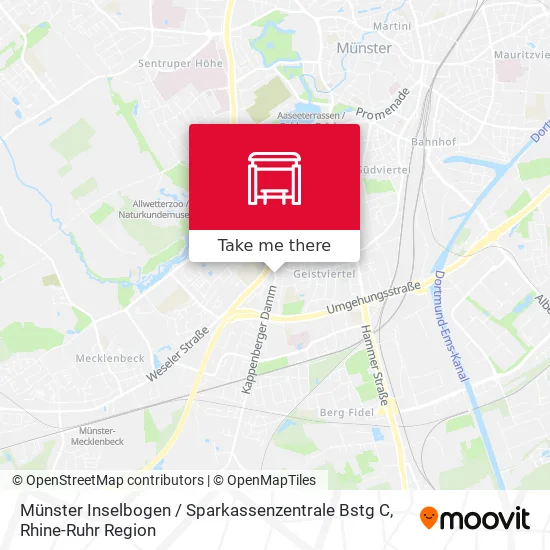 Карта Münster Inselbogen / Sparkassenzentrale Bstg C