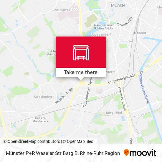 Карта Münster P+R Weseler Str Bstg B