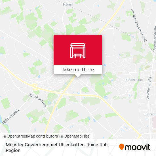 Münster Gewerbegebiet Uhlenkotten map