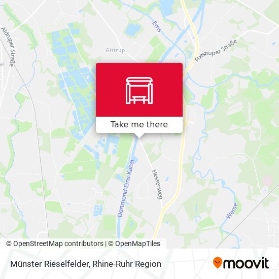 Münster Rieselfelder map