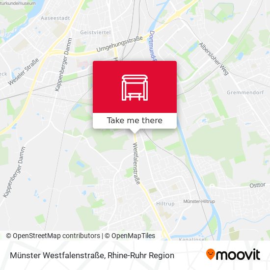 Münster Westfalenstraße map