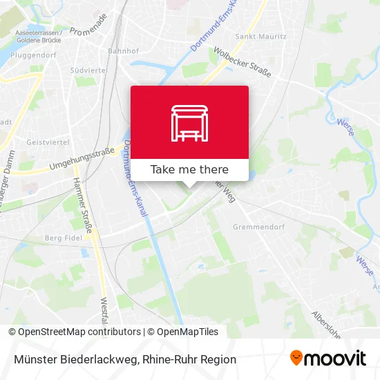 Карта Münster Biederlackweg