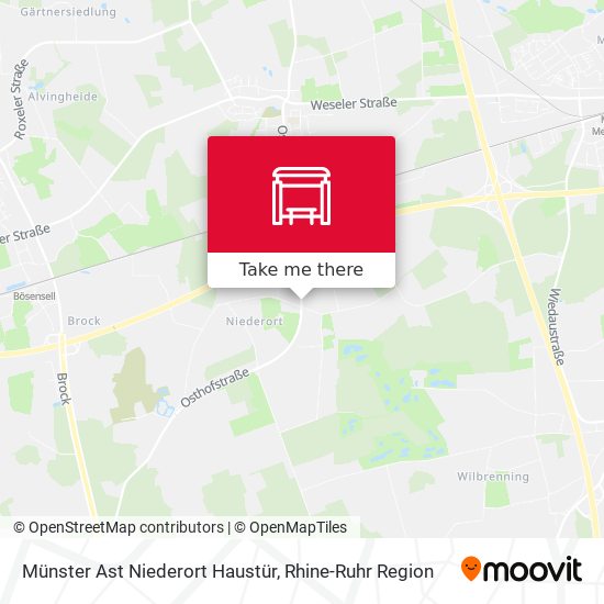Münster Ast Niederort Haustür map