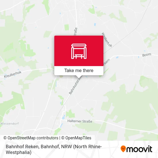 Bahnhof Reken, Bahnhof map