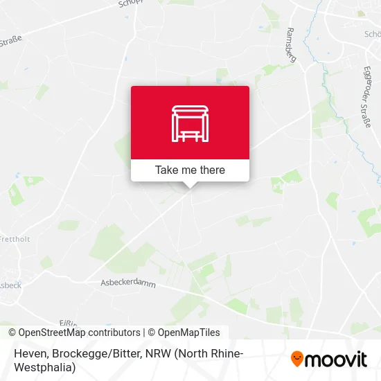 Heven, Brockegge/Bitter map