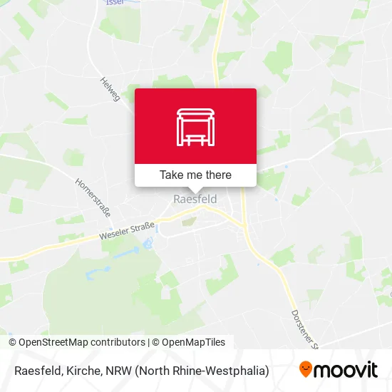 Карта Raesfeld, Kirche