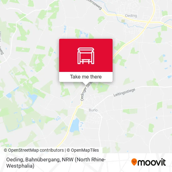 Карта Oeding, Bahnübergang