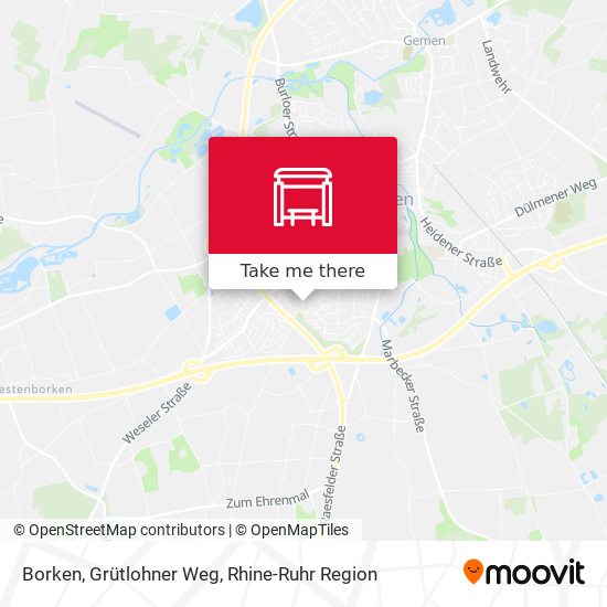 Borken, Grütlohner Weg map