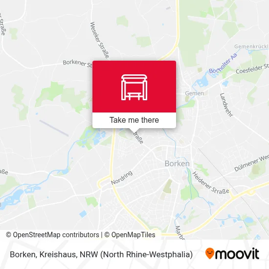 Borken, Kreishaus map