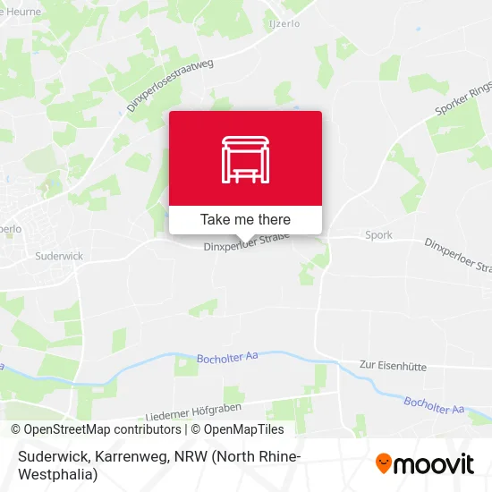 Suderwick, Karrenweg map