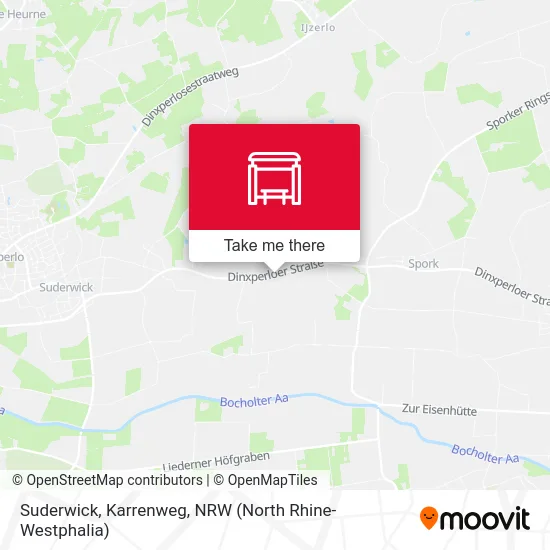 Suderwick, Karrenweg map