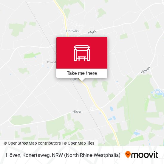 Höven, Konertsweg map