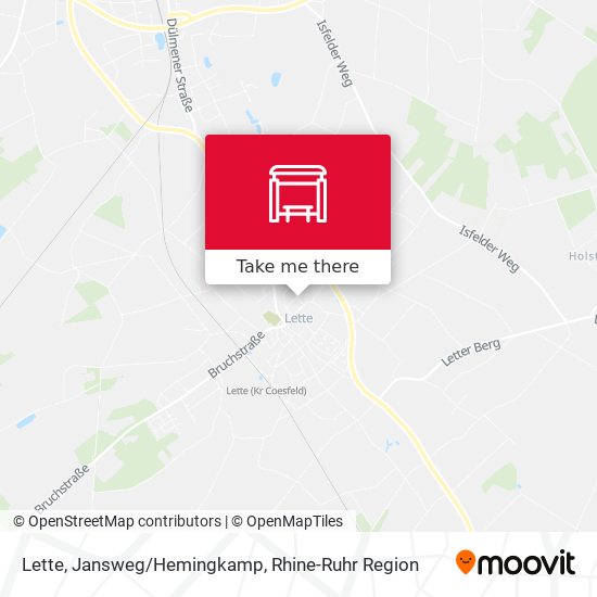 Lette, Jansweg/Hemingkamp map