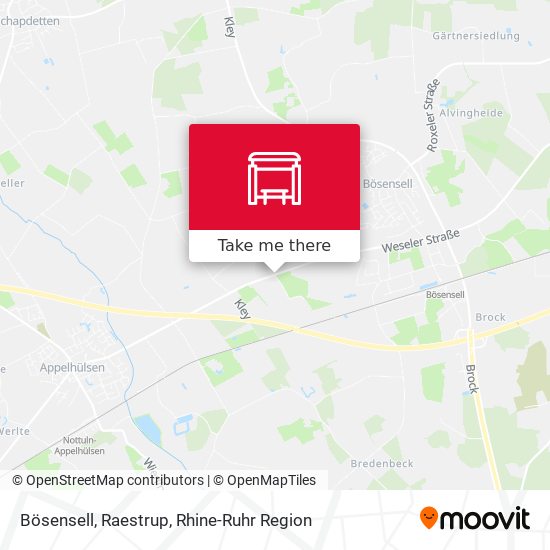Bösensell, Raestrup map