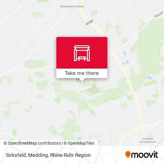 Карта Sirksfeld, Medding