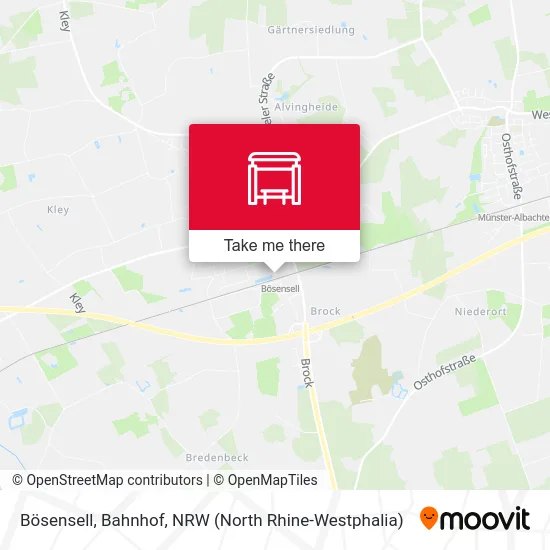 Bösensell, Bahnhof map