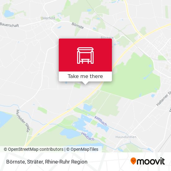 Börnste, Sträter map
