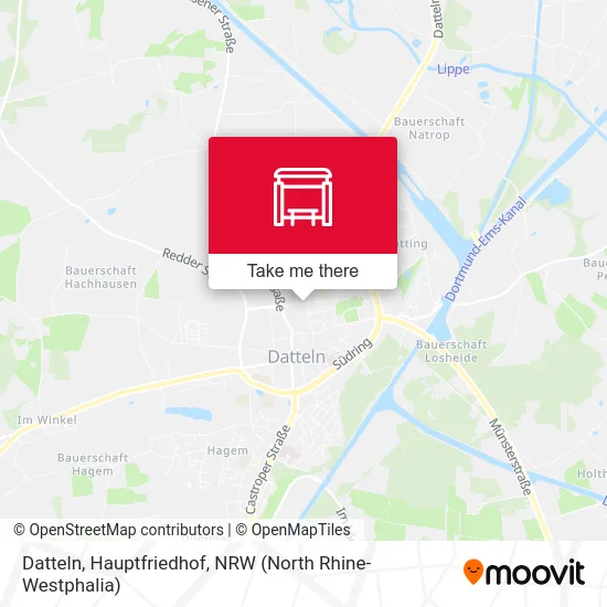 Datteln, Hauptfriedhof map