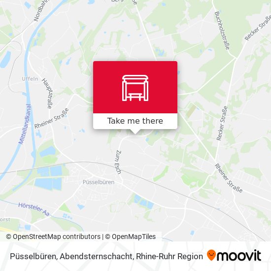 Püsselbüren, Abendsternschacht map