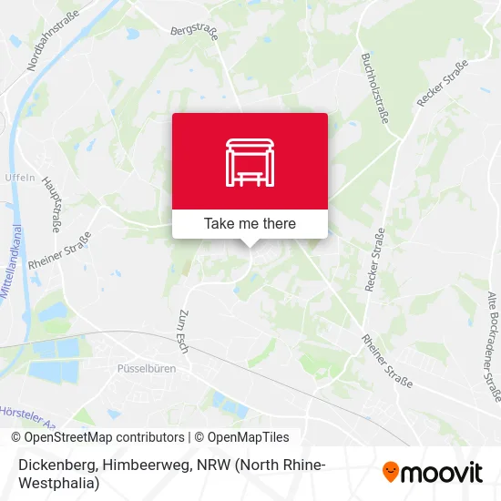 Dickenberg, Himbeerweg map