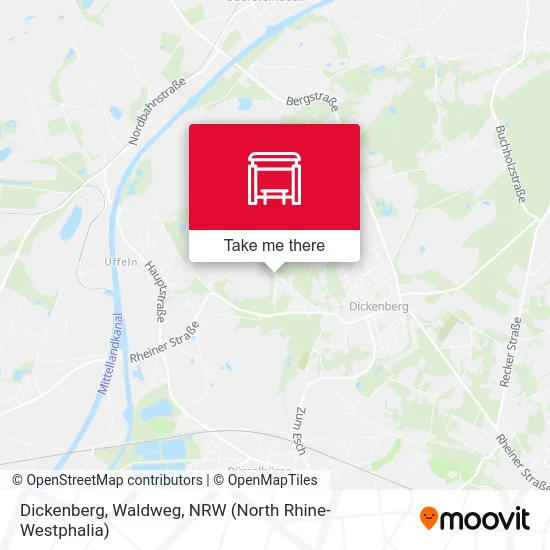 Dickenberg, Waldweg map