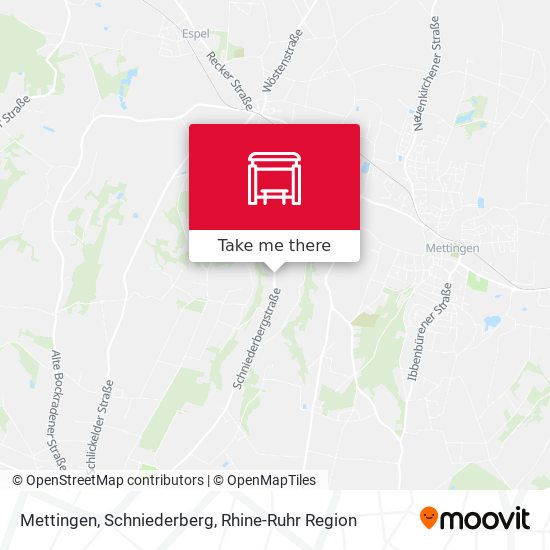 Mettingen, Schniederberg map