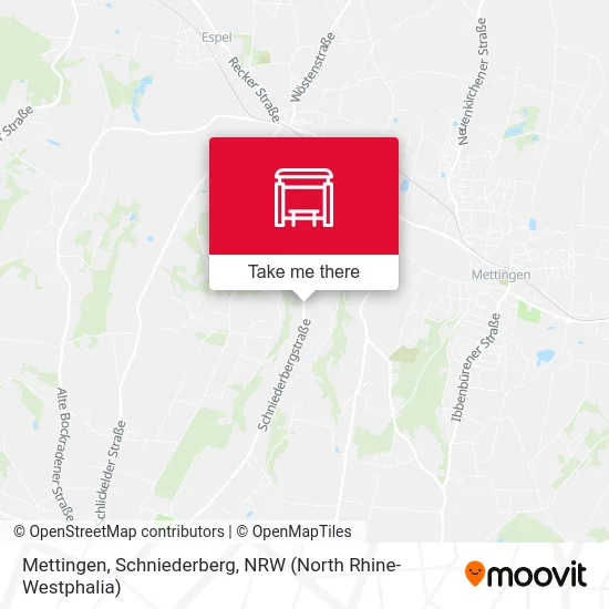 Mettingen, Schniederberg map