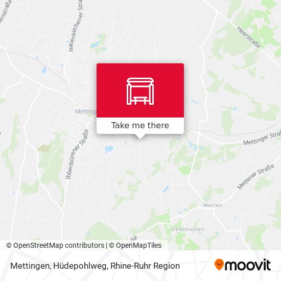 Mettingen, Hüdepohlweg map
