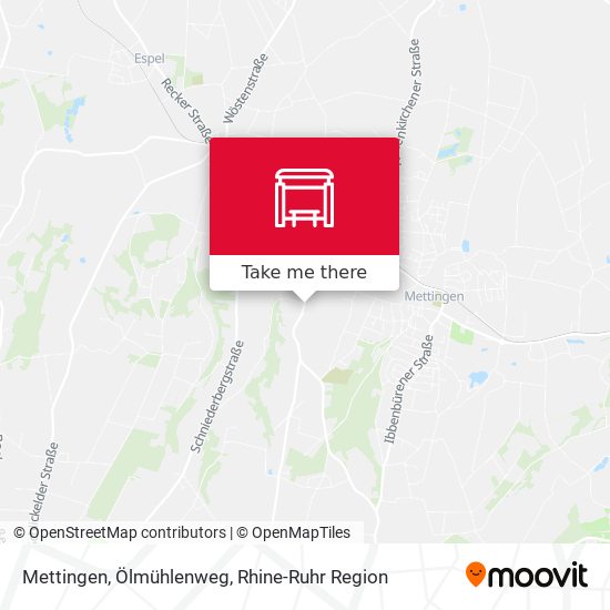 Mettingen, Ölmühlenweg map