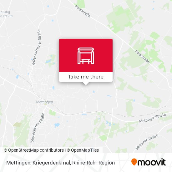 Mettingen, Kriegerdenkmal map
