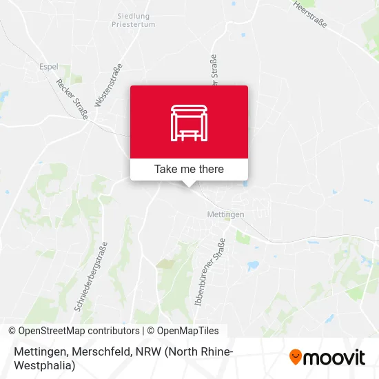 Mettingen, Merschfeld map