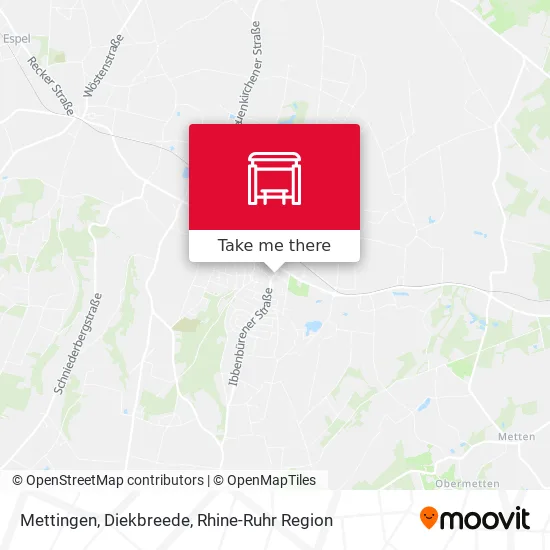 Карта Mettingen, Diekbreede