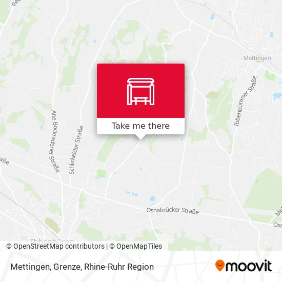 Карта Mettingen, Grenze