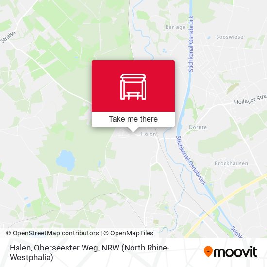 Halen, Oberseester Weg map