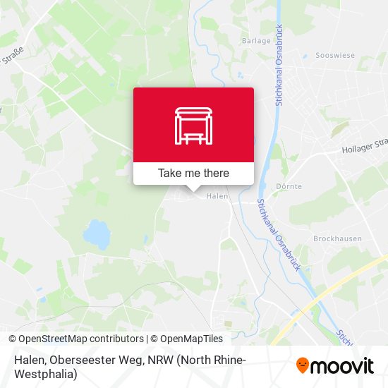 Halen, Oberseester Weg map