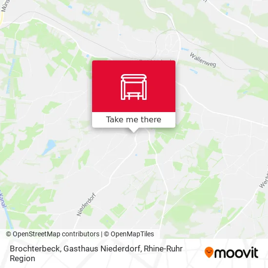 Карта Brochterbeck, Gasthaus Niederdorf