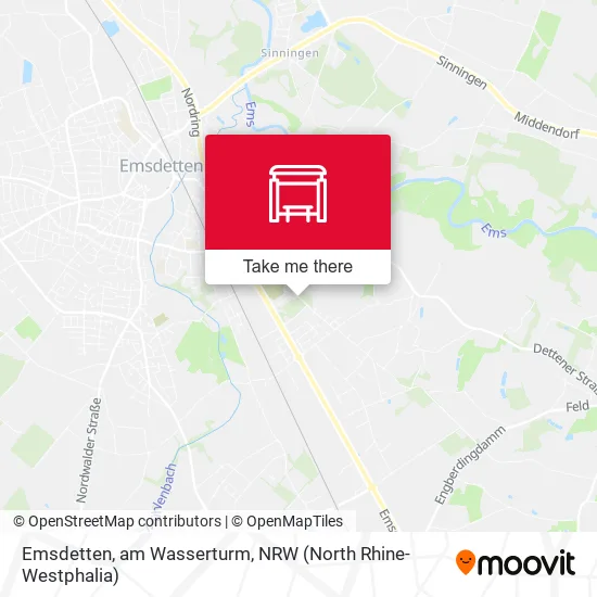 Карта Emsdetten, am Wasserturm