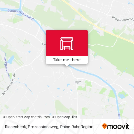 Карта Riesenbeck, Prozessionsweg