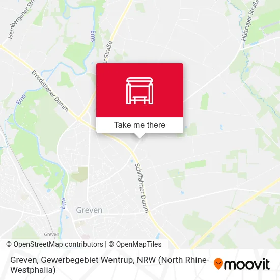 Greven, Gewerbegebiet Wentrup map