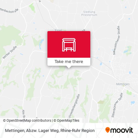 Mettingen, Abzw. Lager Weg map