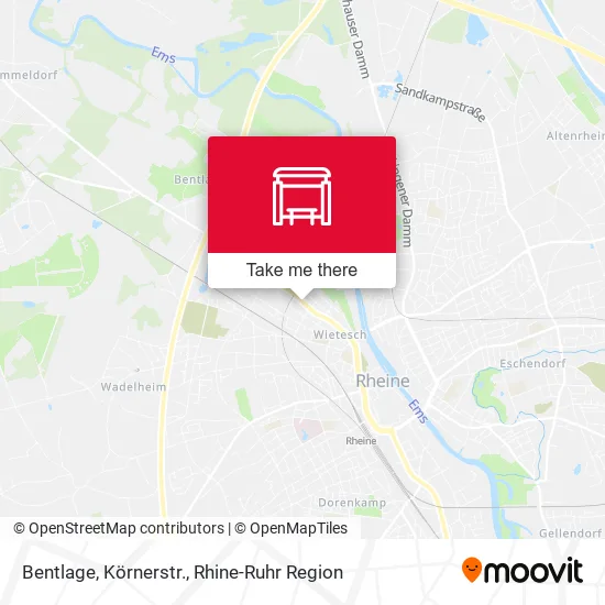 Карта Bentlage, Körnerstr.