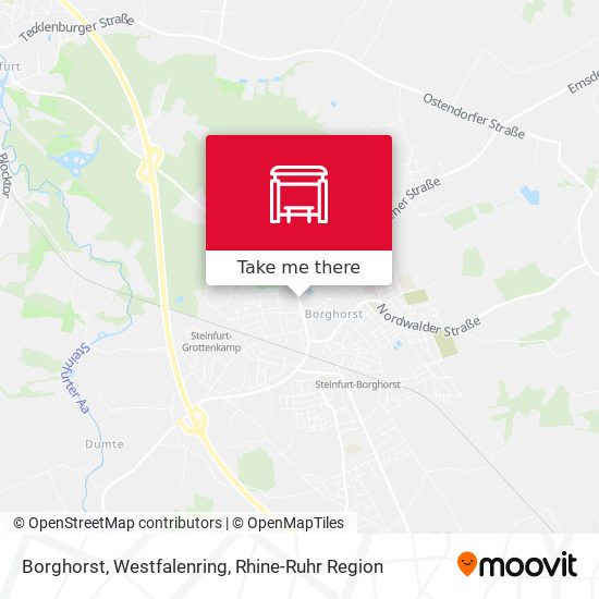 Borghorst, Westfalenring map