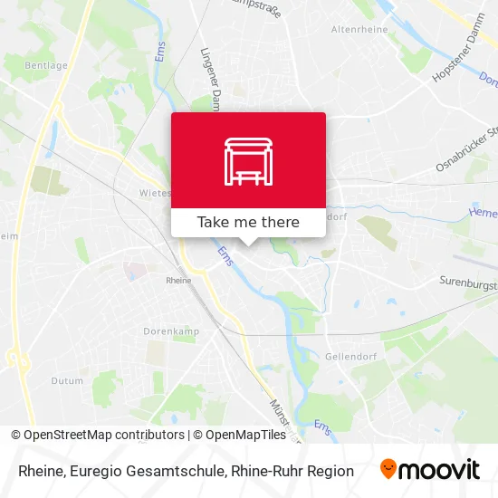 Карта Rheine, Euregio Gesamtschule