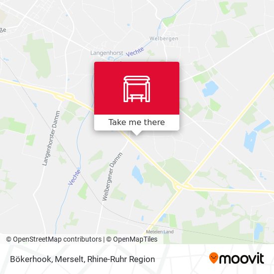 Bökerhook, Merselt map