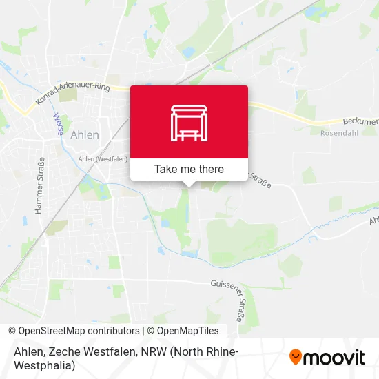 Ahlen, Zeche Westfalen map