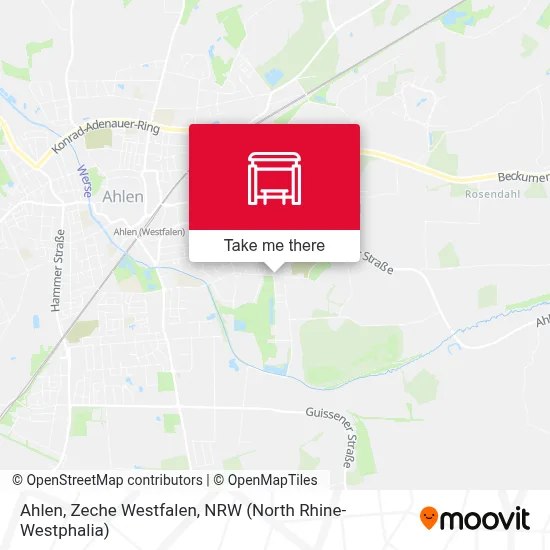 Ahlen, Zeche Westfalen map