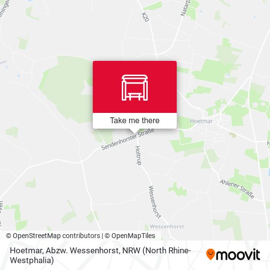 Hoetmar, Abzw. Wessenhorst map