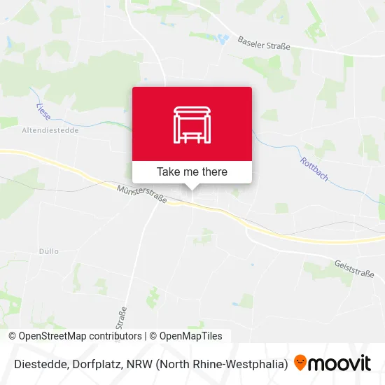 Diestedde, Dorfplatz map